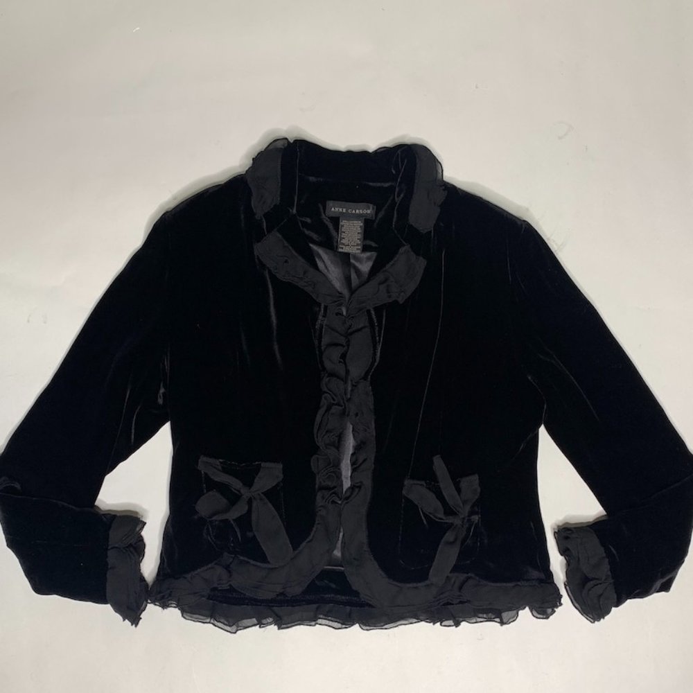 Anne Carson black velvet vest
